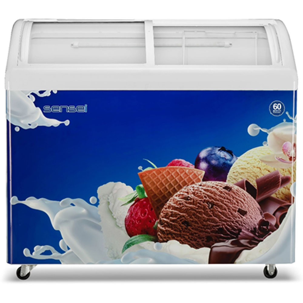 Sensei 300 Liter Curved Glass Chest Freezer SCF300CG3
